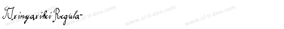 SJxinyaxihei Regula字体转换